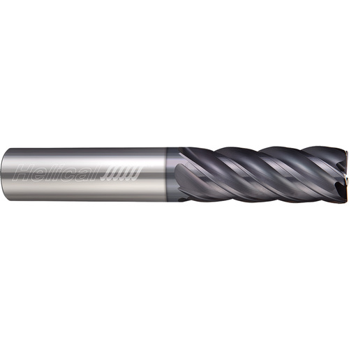 ‎5 Flute - Corner Radius - 0.3750″ (3/8) Cutter DIA × 0.3750″ (3/8) Shank DIA × 0.0200″ Radius × 2.0000″ (2) LOC × 4.0000″ (4) OAL  - APLUS Coated