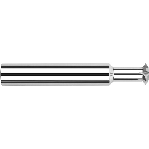 Double Angle Shank Cutters - 0.1875″ (3/16″) Cutter Diameter × 0.0550″ Width × 0.3120″ (5/16″) Neck Length Carbide Double Angle Shank Cutter, 4 Flutes