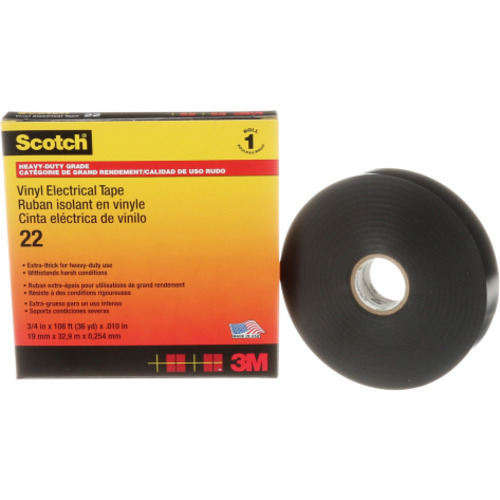Scotch Vinyl Electrical Tape 22 3/4″ × 36 yd Black