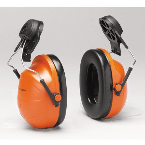 3M PELTOR Hi-Viz Earmuffs H31P3E Hard Hat Attached